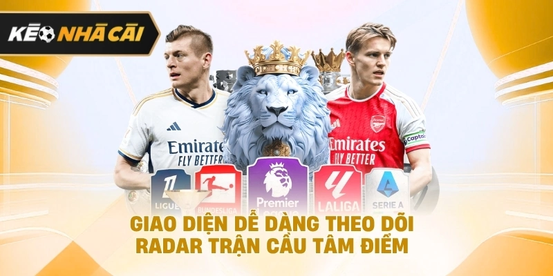 Giao diện thuận tiện quan sát radar trận cầu tâm điểm cần biết